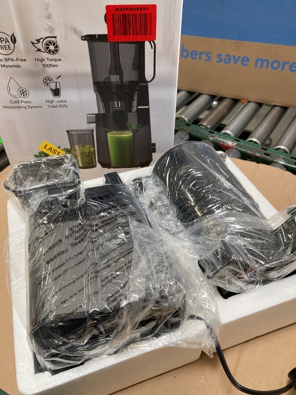 Photo 1 of Cold Press Juicer, 5.8" Extra Large Feed Chute Fit Whole Fruits & Vegetables, 350W Slow Masticating Juicer Machines, Easy to Clean,High Juice Yield?Grey?