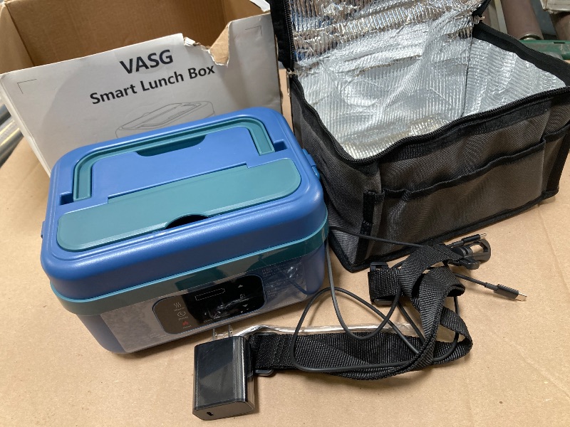 Photo 1 of VASG Cordless Electric Lunch Box for Adults, 16000mAh Rechargeable Auto Heated Lunch Box, 1L Portable Self-Heating Food Warmer for Office, Picnic, Car & Outdoor Use