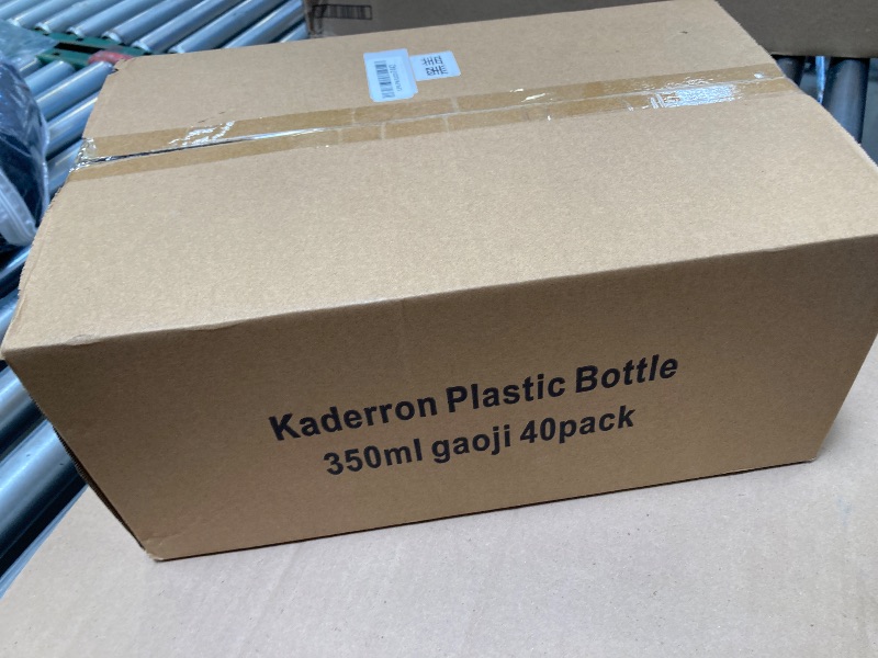 Photo 1 of Kaderron 40pcs 12oz Plastic Juice Bottles with Caps, Empty PET Disposable Plastic Bottles, Clear Bulk Drink Containers with Black Tamper Evident Lids for Juicing, Drinking and Other Beverages