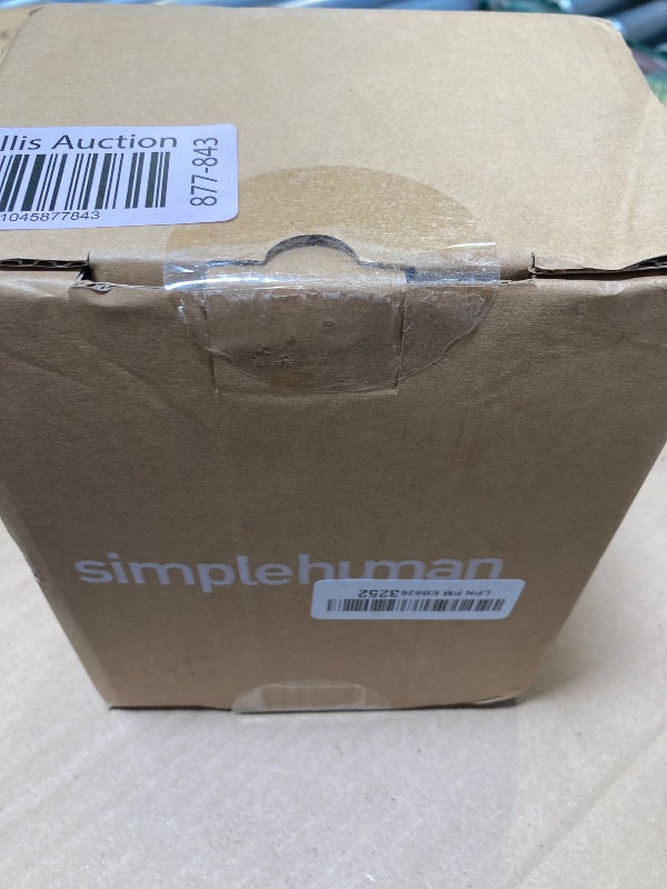 Photo 1 of simplehuman Code D 100 Count, Genuine Custom Fit Liners, Drawstring Trash Bags in Dispenser Packs, 20 Liter / 5.3 Gallon, White