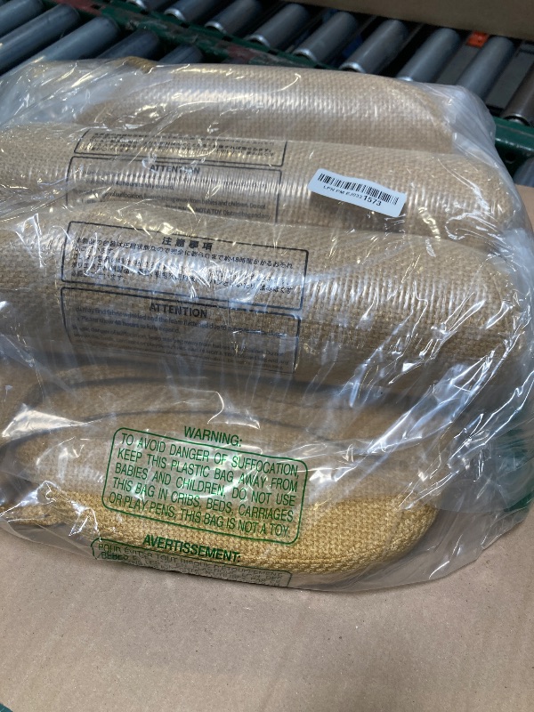 Photo 1 of AAAAAcessories D-Shaped Chair Cushions, 2" Thick Dining Chair Pads with Ties and Removable, Machine-Washable Cover, 17" x 16", Set of 4, Golden Yellow
