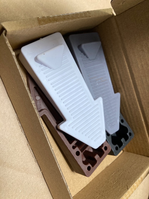 Photo 1 of 4Pcs Anti Slip Rubber Doors Stoppers for Door Bottom on Floor, DoorStopper Wedge for Under Door, Cute Door Stops, Stackable Doorstops in Four Colors