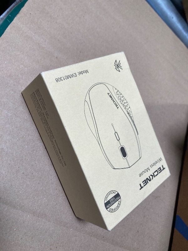 Photo 1 of TECKNET Bluetooth Mouse, 4800 DPI Wireless Mouse, 2-Year Battery 6 Adjustable DPI, 6 Buttons Compatible with Laptop/Windows/Computer - Black