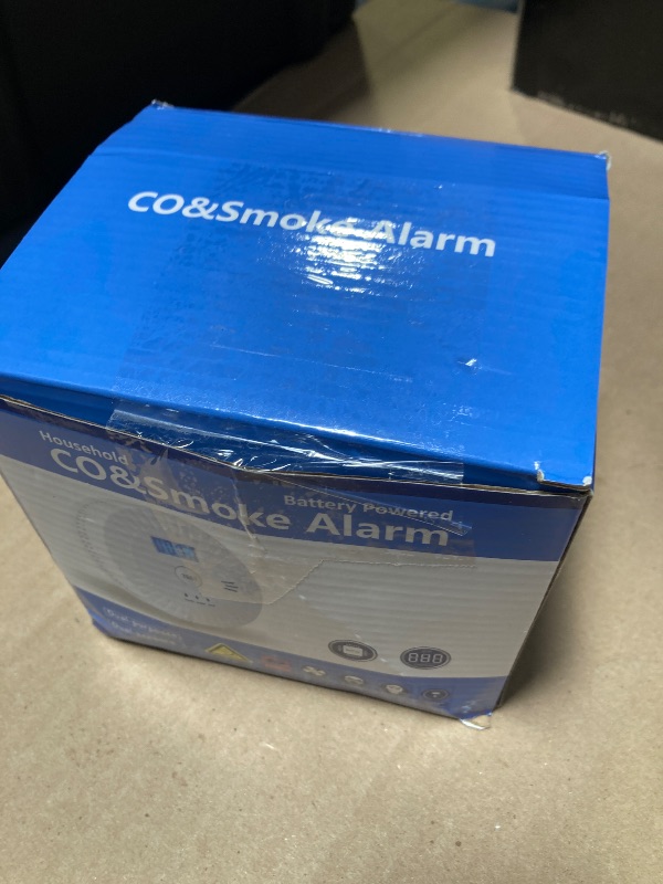 Photo 1 of 3 Packs  And Carbon Monoxide Detector Powered by Battery,Portable Smoke Detector Carbon Monoxide Detector Combo with Large LCD Display, Fire Alarm Smoke Detector for Home,Kitchen