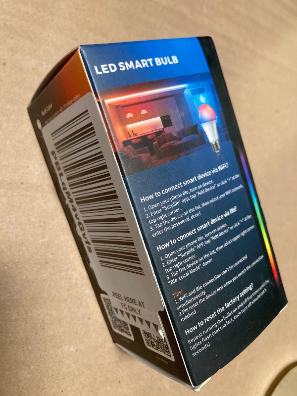 Photo 1 of ZMFUTY Smart Light Bulb KL110, WiFi LED Magic Home Smart Light Bulb APP Work with Alexa & Google Assistant, E26 A19 Dimmable, 2.4Ghz, No Hub Required, 800LM Soft White 2700K, 9W Colorful Changing Lamp