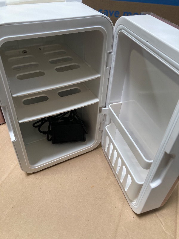 Photo 1 of YLFU Skincare Fridge, 6L/10 Can Mini Fridge for Bedroom with Dimmable LED Mirror, Portable Cooler & Warmer Small Compact Refrigerator for Skincare, Cosmetics, Bedroom and Office, White