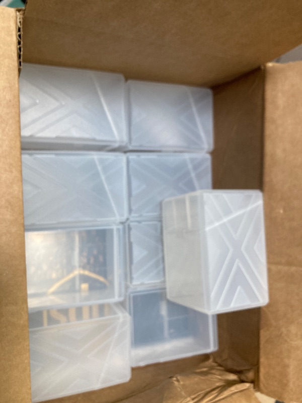 Photo 1 of Brappo 9 Pack Card Deck Boxes for 200+ Standard Size Card Storage Box, Clear Commander Card Deck CaseCompatible MTG, Trading Cards, Sport Cards.(No Cards) (Clear, 9 pack)