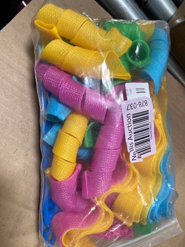 Photo 1 of 48PCS Hair Curlers Heatless Spiral and Wave Two Styles Formers(12inch) No Heat Curlers with 4PCS DIY Styling Hooks for Women and Girls’Short or Medium Hair (12 inch) Mixed Colors