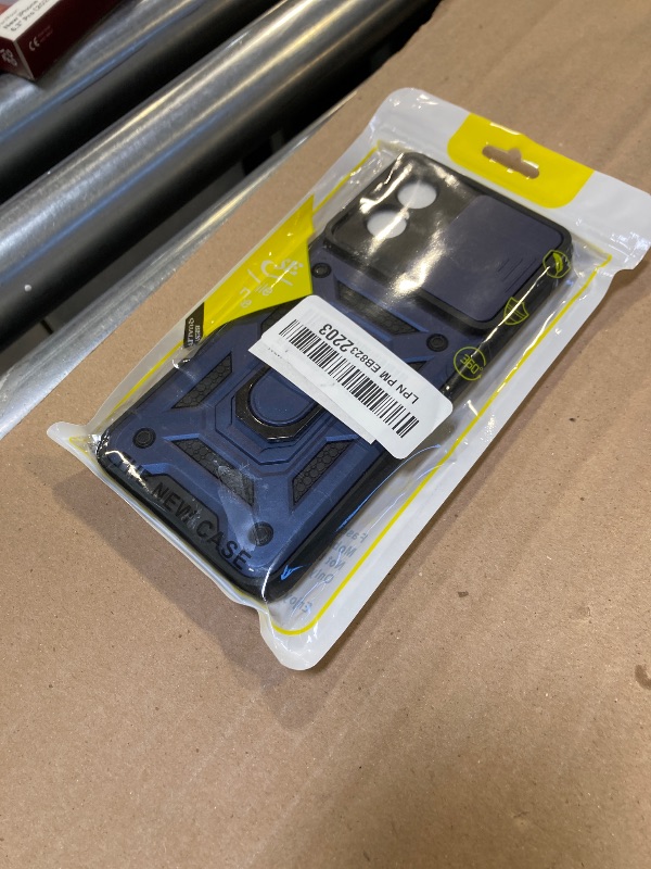 Photo 1 of RJYWSQH for Motorola Moto G-Play 2024 Case: with Screen Protector,Sliding Camera Cover and Multi-Angle Stand for Phone Cover Moto g-Play 2024 4G,Blue
