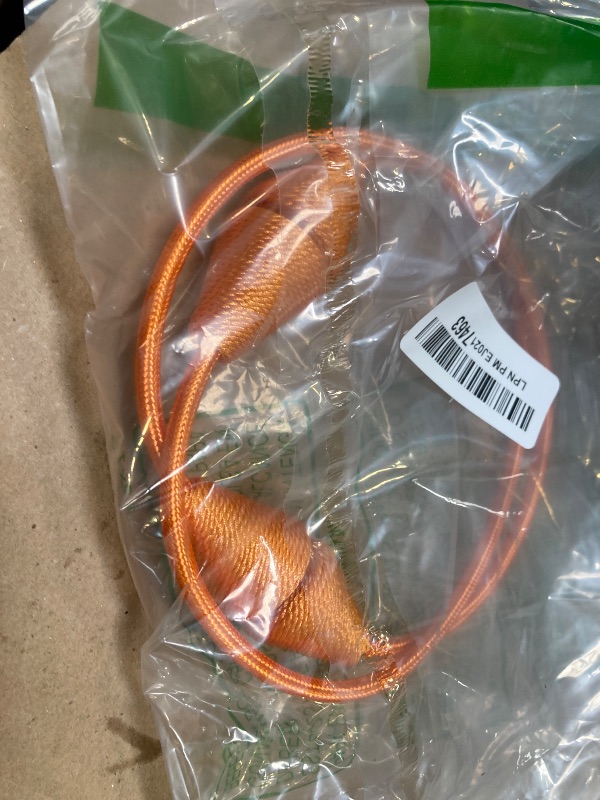 Photo 1 of NICEEC 2 Pack Upgrade Magnetic Curtain Tiebacks 16 Inch Handmade Weave Rope Curtain Holdbacks Convenient Decorative Cone Curtain Drape Tie Backs for Home & Office Window Drapery (Orange)