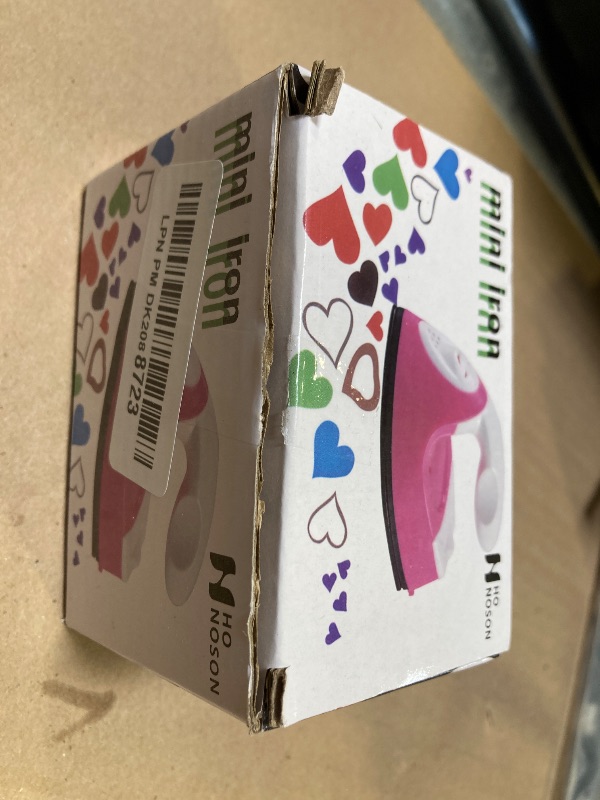Photo 1 of Honoson Mini Craft Iron Mini Heat Press Small Portable Tiny Iron with Charging Base Accessories for Fuse Beads Patch DIY Shoes T-shirts Heat Transfer Vinyl Projects(Pink)