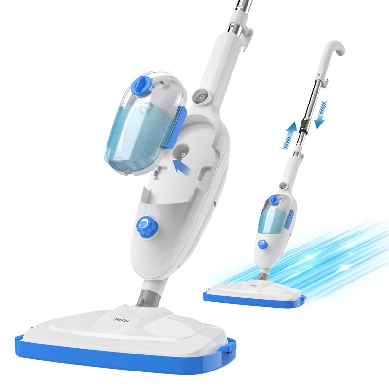 Photo 1 of Steam Mop for Hardwood Floor Cleaning, Floor Steamer Cleaner Lightweight for Vinyl, Laminate, Carpet, Tile Hard Floors w/Adjustable Steam Modes & Height, 23ft Cord, 2 Washable Pad
