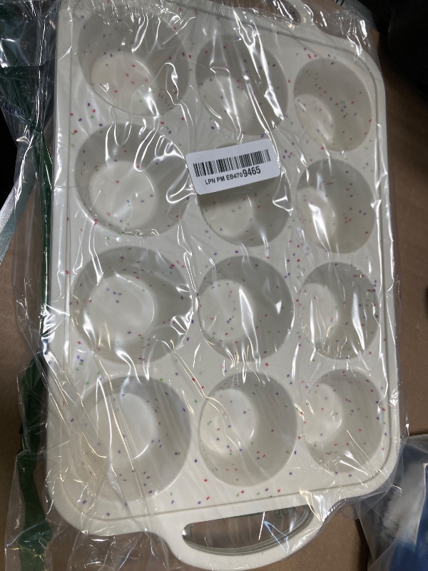 Photo 1 of 2Pack Silicone Muffin Pan for Baking with Metal Reinforced Frame, 12 Cup Regular Size Cupcake Pan, BPA Free Silicone Muffin Tray, Cupcake Baking Pan Molds for Oven Dishwasher Safe