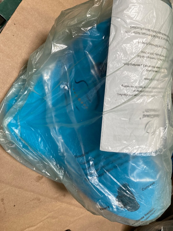 Photo 1 of RESTCLOUD Neck and Shoulder Relaxer, Cervical Traction Device for TMJ Pain Relief and Cervical Spine Alignment, Chiropractic Pillow Neck Stretcher (Blue)