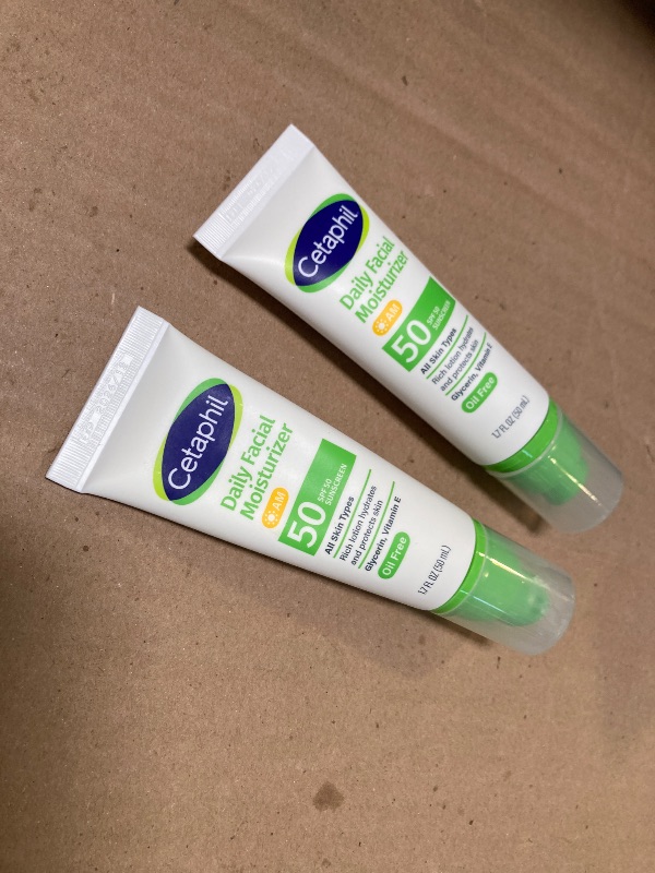 Photo 1 of Cetaphil Daily Facial Moisturizer SPF 50, 1.7 Fl Oz (Pack of 2), Gentle Facial Moisturizer For Dry to Normal Skin Types, No Added Fragrance, Dermatologist Recommended 