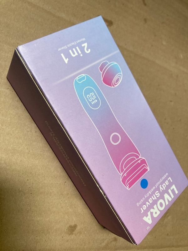 Photo 1 of Livora Electric Shaver for Women?Silk Glide Pro Shaver?Rechargeable Electric Trimmer for Bikini, Pubic Hair, Legs, Body, Wet/Dry (Blue)