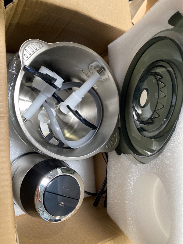 Photo 1 of GANIZA Food Processors, Electric Food Chopper with Meat Grinder & Vegetable Chopper - 2 Bowls (8 Cup+8 Cup) with Powerful 450W Copper Motor - Includes 2 Sets of Bi-Level Blades for Fruits/Meat/Nuts