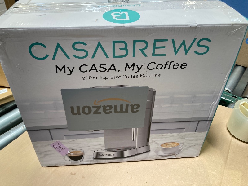 Photo 1 of CASABREWS CM5418 Espresso Machine 20 Bar, Compact Espresso Maker with Steam Milk Frother, Stainless Steel Coffee Machine with 34oz Removable Water Tank for Cappuccino, Latte, Silver