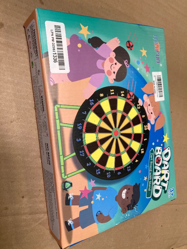 Photo 1 of Large Dart Board for Kids with Stand, Double Sided Kids Dart Board with 12 Sticky Balls and Darts,Family Party Party Supplies for Kids, Gift for Boys Toddlers 3 4 5 6 7+ Year Old Birthday Christmas