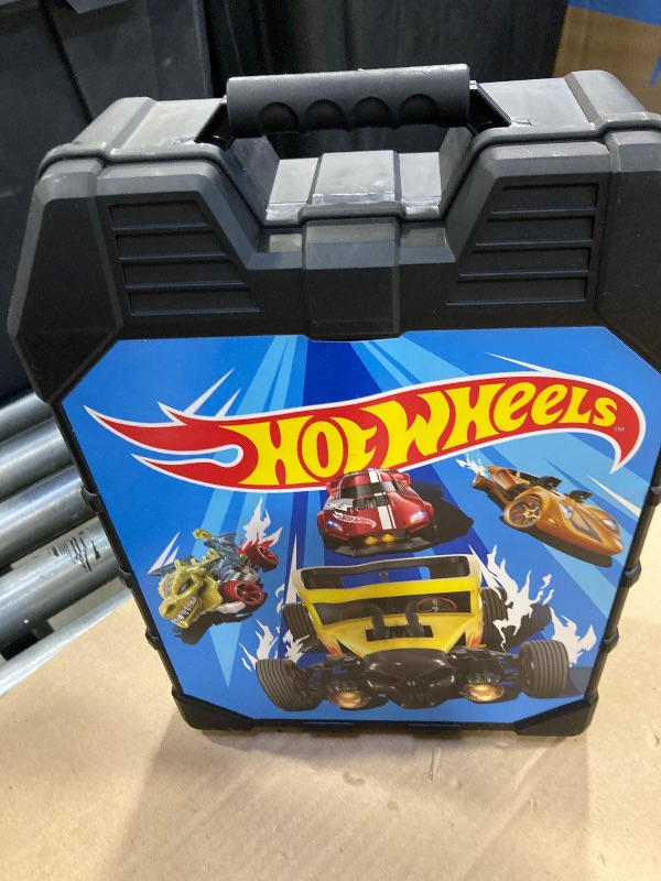 Photo 1 of Hot Wheels 48-Car Storage Case – Durable Plastic Carrying Case with Handle for Die-Cast Toy Cars, Fits 1:64 Scale Vehicles, Organizer for Kids Travel & Display