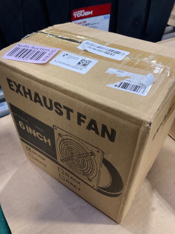 Photo 1 of HG Power 6 Inch Exhaust Fan: Kitchen Exhaust Fans with Power Cord Attic vent Fan with Damper Wall Small Fume Extractor Ventilation Fan for Shop Chicken Coop Basement Smoking Room Garage Silver
