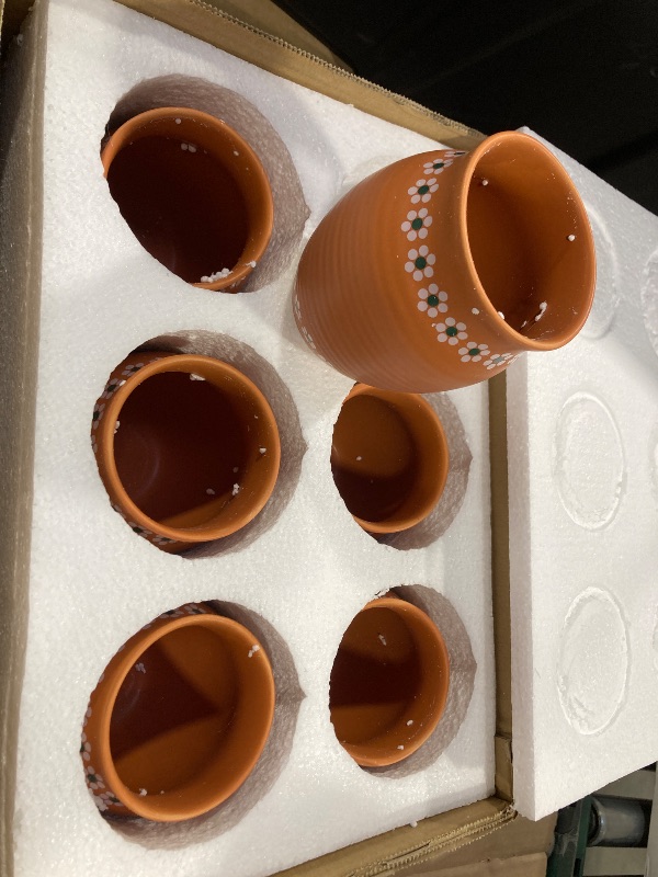 Photo 1 of Cinnvoice 6 Pcs 16oz Cantaritos De Barro Mexicanos Shooters Pottery Taco Tuesday Mexican Clay Cup Fiesta De Barro Mexicanos Cocktail Cups Cocktail Glasses for Margaritas Mojitos Cocktail Cups