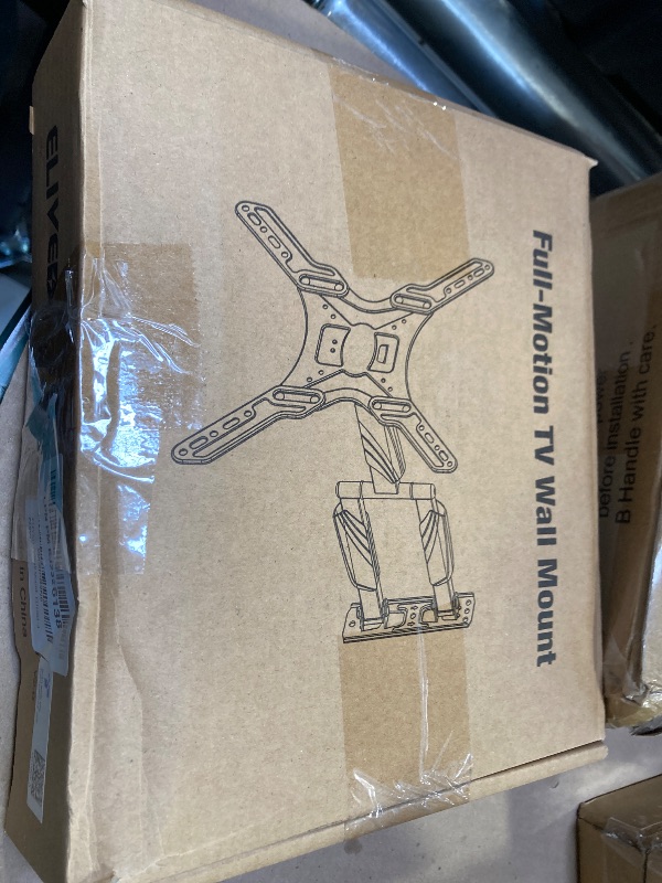 Photo 1 of ELIVED UL Listed TV Wall Mount for Most 26-60 Inch TVs, Swivel and Tilt Full Motion TV Mount with Single Stud Perfect Center Design, Wall Mount Bracket Max VESA 400x400mm, Holds up to 88 lbs.