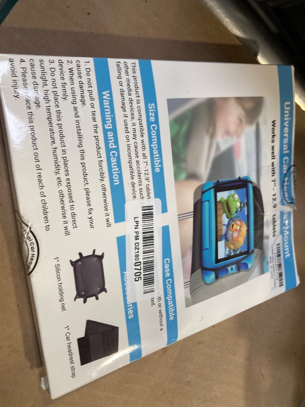 Photo 1 of FANGOR Car Headrest Mount Holder, Tablet Holder for Kids in Back Seats, Anti-Slip Strap and Holding Net,Angle-Adjustable/Fits All 7 Inch to 12.9 Inch Tablets