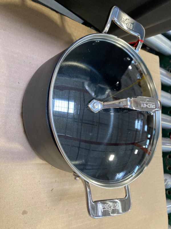 Photo 1 of All-Clad Essentials Nonstick Cookware (4 Quart Stock Pot with Glass Lid)