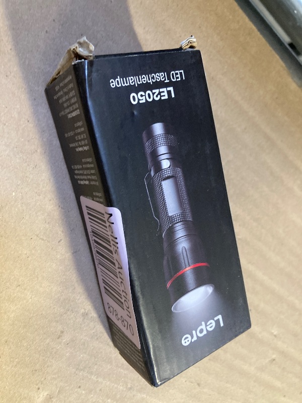 Photo 1 of Lepro LED Flashlight with Clip, LE2050 Flashlight High Lumens, 5 Lighting Modes, Zoomable, Waterproof, Lightweight Flash Lights/Flashlights for Emergencies,Camping, Powered by AAA Battery