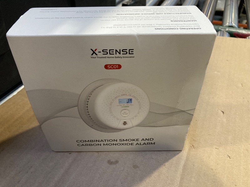 Photo 1 of X-Sense  Detector Carbon Monoxide Detector Combo, 10-Year Battery Smoke Detector with Display, Standalone Model SC01, Single Pack
