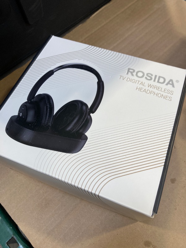 Photo 1 of ROSIDA Wireless Headphones for TV Watching, Wireless Headphones for Seniors with Transmitter Charging Base, Bluetooth Headsets for TV, No Audio Delay, Gift for The Seniors or Parents, Black