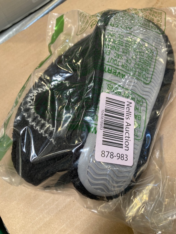 Photo 1 of shevalues Women House Memory Foam Slippers Teddy Fleece Bedroom Sock Shoes with Soft Rubber Sole Black36