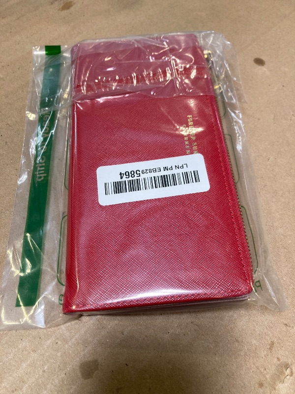 Photo 1 of Wallets for Women Leather Cell Phone Case Holster Bag Long Slim Credit Card Holder Cute Minimalist Coin Purse Thin Large Capacity Zip Clutch Handbag Wallet for Girls and Boys Ladies (Red)