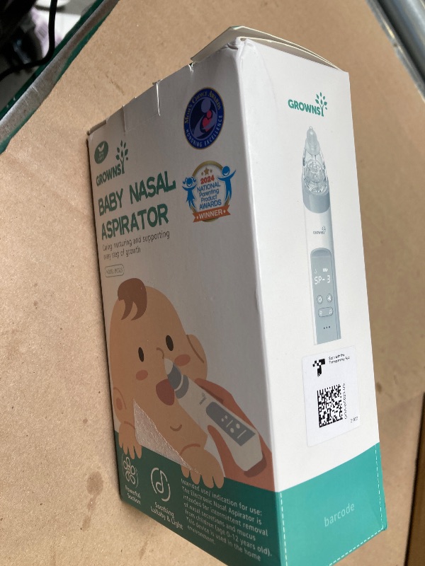 Photo 1 of GROWNSY Nasal Aspirator for Baby, Electric Baby Nose Sucker with Larger Suction Chamber and More Powerful Suction, Automatic Nose Cleaner with Music and Light Soothing Function