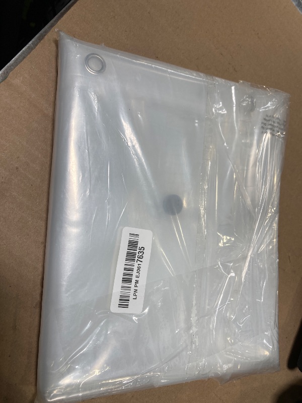 Photo 1 of 54x78 Inch Stall Shower Curtain/Liner 8G Heavy Duty Clear PEVA, 3 Bottom Magnets, Waterproof, PVC Free, Metal Grommets