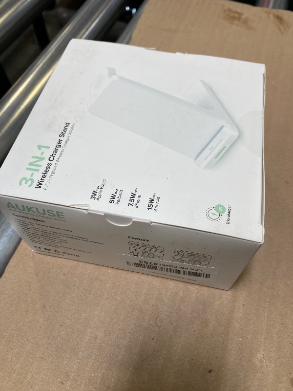 Photo 1 of Wireless Charging Station, 3 in 1 Fast Wireless Charger Stand for Multiple Devices Apple Watch Ultra Series 10 9 8 7 6 SE 5 4 3 2, iPhone 16 15 14 13 12 11 Pro Max/Plus/Mini/X/XS/Max/XR/SE, Airpods