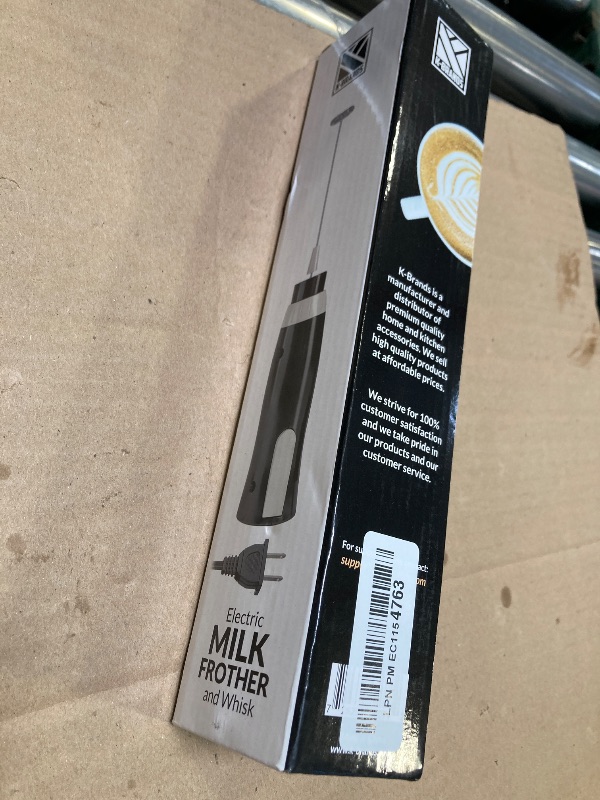 Photo 1 of K-Brands Corded Electric Milk Frother with Plug in - Handheld Electric Whisk Stirrer Whipper - Foam Maker for Coffee, Latte, Cappuccino, Hot Chocolate – Powerful Drink Mixer