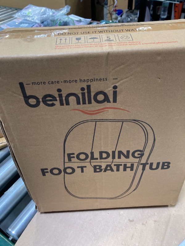 Photo 1 of Beinilai Collapsible Foot Spa,Foot Bath with Heat and Massage and Bubble Jets,Foot Soak Tub with Six Non Motorized Rollers,Acupressure Massage Points,Red Light and Removable Pumice Stone