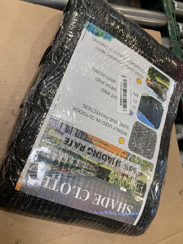 Photo 1 of POYEE 90% 10ftx16ft Black Shade Cloth Taped Edge with Brass Grommets Garden Sun Shade UV Resistant Sunblock Shade Net for Outdoor Plants Vegetables Greenhouse