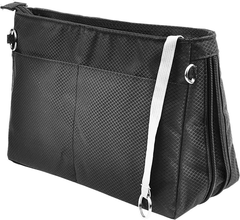 Photo 1 of Vercord Expandable Nylon Handbag Purse Organizer Insert Liner Shaper Bag in Bag Dark XLarge