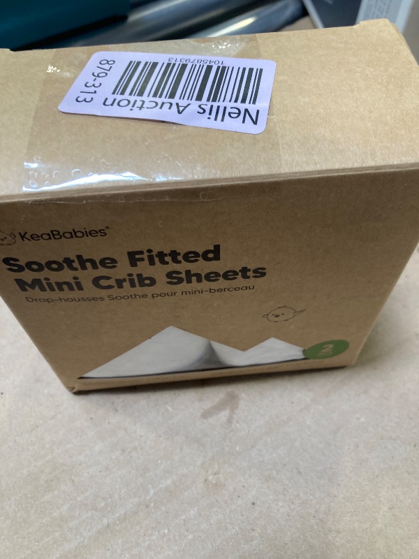 Photo 1 of 2-Pack Mini Crib Sheets Fitted - 38x26 Pack N Play Sheets for Pack and Play Mattress, Organic Cotton, Soft & Breathable Playard Bedding, Neutral Mini Toddler Bed Cover for Boys, Girls (Soft White)