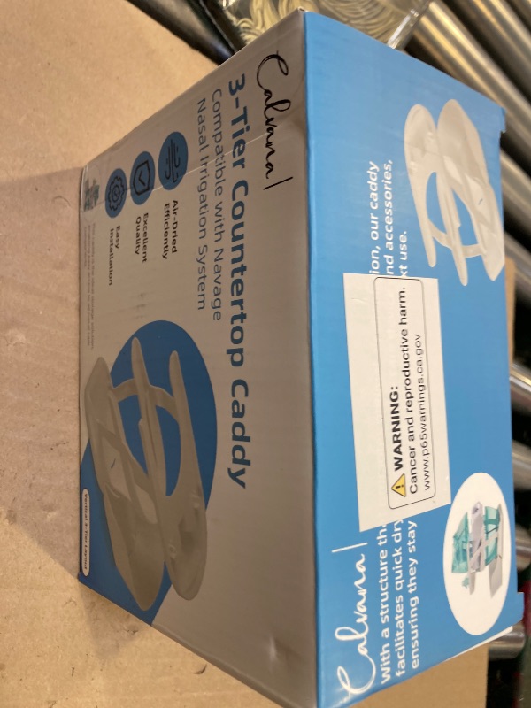 Photo 1 of Premium Countertop Caddy Organizer for Navage Nasal Irrigation System - 3-Tier Storage for Nose Cleaning Supplies, Detachable Tray, Sleek Design - Nasal Care Accessories (Caddy Only)