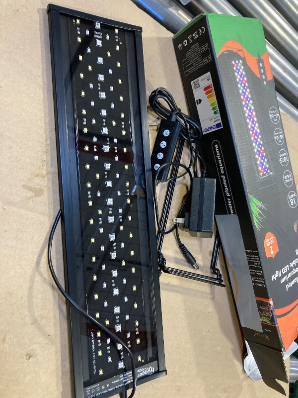 Photo 1 of hygger 18W 24/7 Lighting Aquarium LED Light, Sunrise-Daylight-Moonlight Mode and DIY Mode, Adjustable Timer Adjustable Brightness Fish Tank Light with Extendable Bracket 7 Colors for Planted Tank
