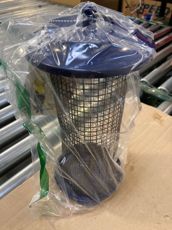 Photo 1 of Nature's Way Cobalt Metal Mesh Mixed Seed and Peanut Bird Feeder for Wild Birds and Outdoor Décor, 2 Quart Capacity, Easy to Clean and Fill with Easy-Cling Mesh, Blue