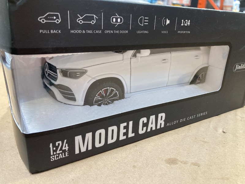 Photo 1 of WAKAKAC Compatible for 1/24 Alloy Die-cast Benz GLE 350 Toy Car with Sound and Light Pull Back Collection Model Car for Kids Gift ?White?