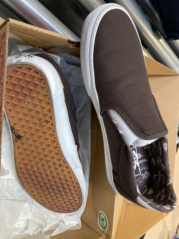 Photo 1 of Vans Men's Asher Deluxe Slip-On Shoe | Comfortable Sneakers for Fashion, Walking & Everyday Wear, Tropic Havana Turkish Coffee, 10