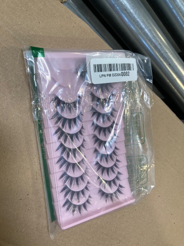 Photo 1 of HBZGTLAD Soft Mink Eyelashes 3D Curl Winged End Eye Elongated Fake Lashes Thick Handmade Natural False Eyelash Messy Cross Lash Wholesale (MX-3)