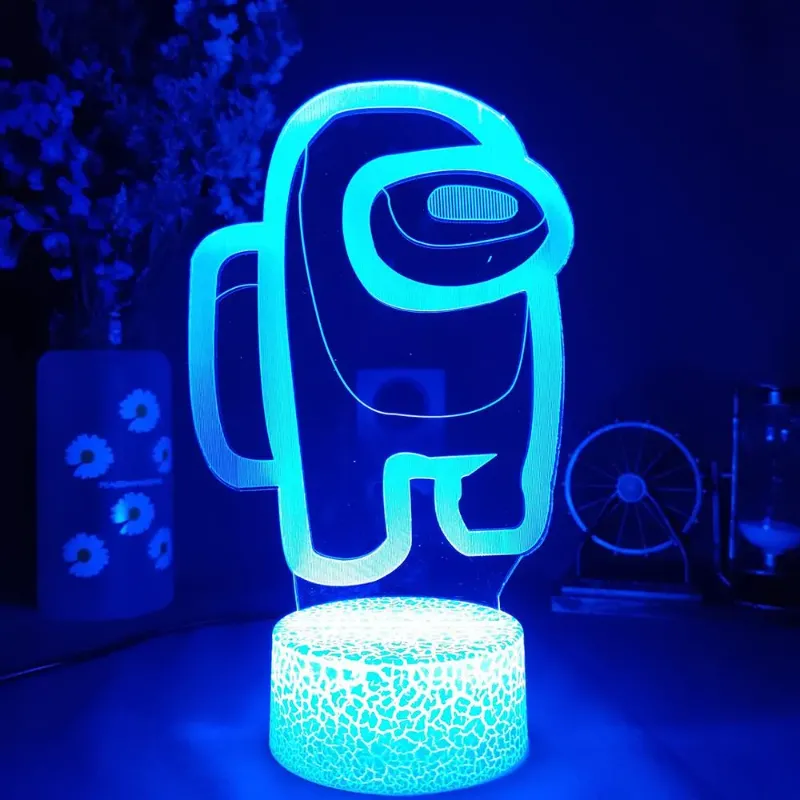 Photo 1 of erduoduo Night Light,3D LED Lamp,7 Color Light for Christmas Gifts,Gradual Changing Touch Switch USB Table Lamp for Holiday Gifts or Home Decorations (07)- color may vary 