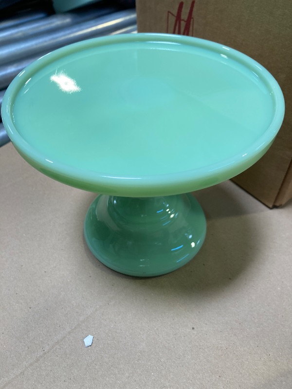 Photo 1 of Jadeite 6" Glass Cake Stand - By Mosser Glass
